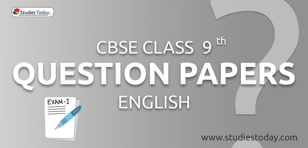 CBSE Question Papers Class 9 English PDF Solutions Download